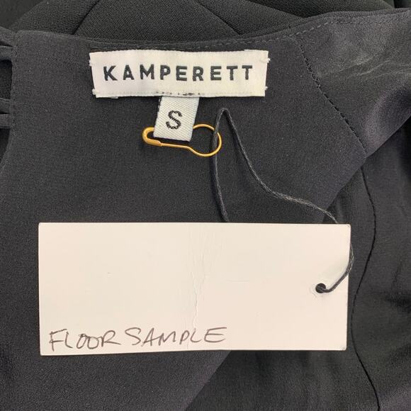 KAMPERETT Size S Arc Black Long Sleeve Keyhole Back Evening Gown - Picture 5 of 5